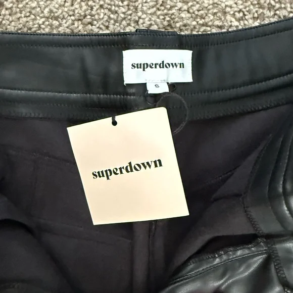 Superdown Halley Faux Leather Pant New With Tags Size S - Picture 9 of 11
